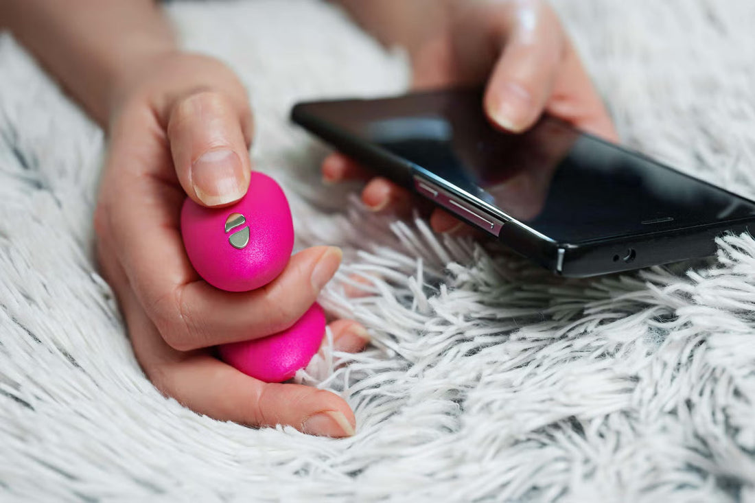 app controlled vibrator being used on a phone