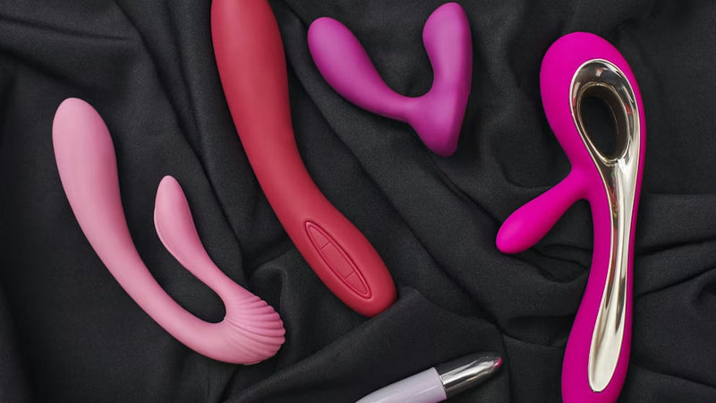 Vibrators arranged on a black sheet