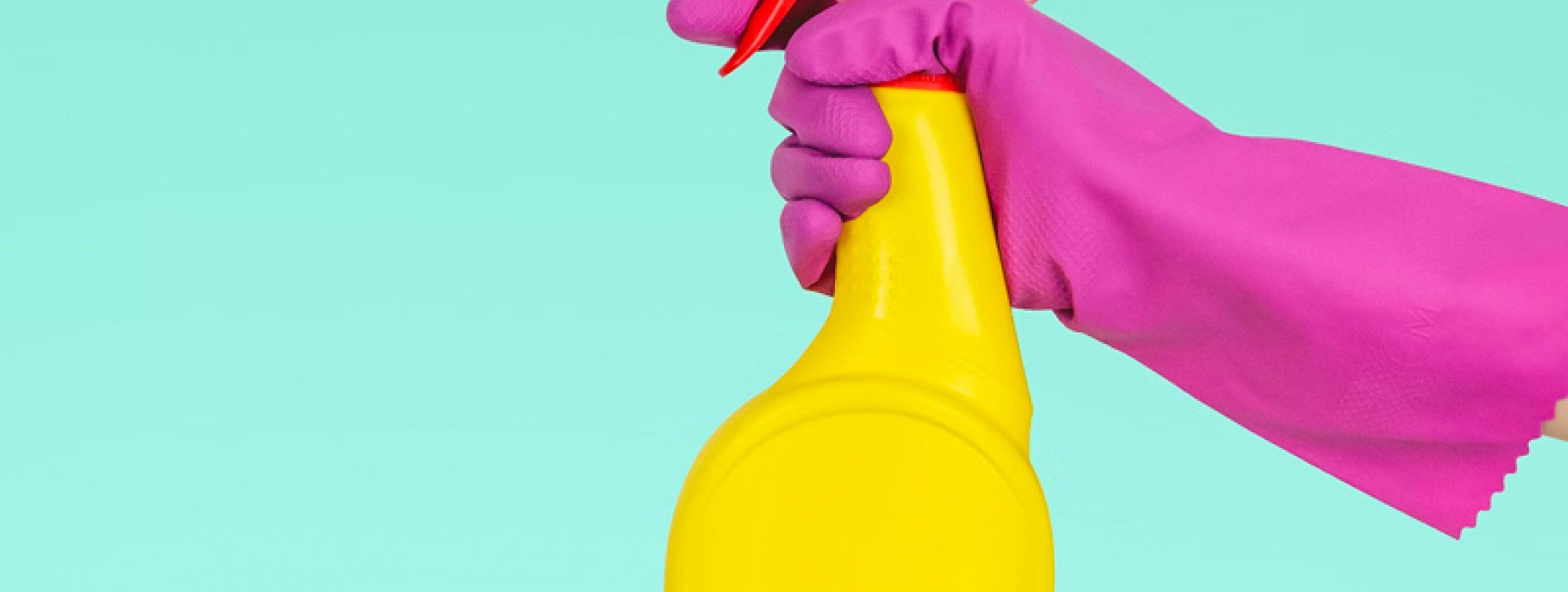 a spray bottle used for cleaning products