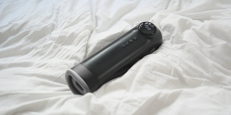 male masturbator lying on bed