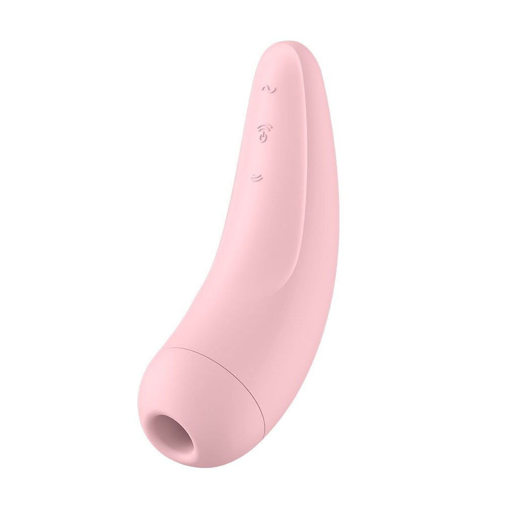 Satisfyer Curvy 2 Plus - Masajeador de clítoris rosa con aplicación