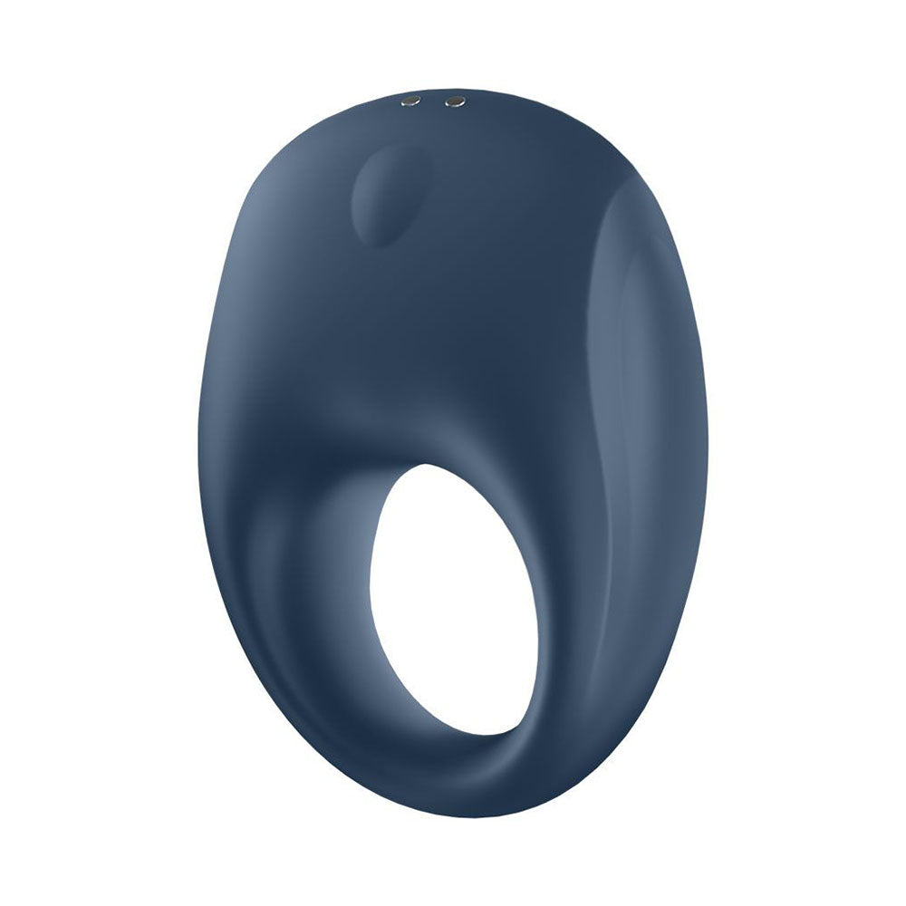 Anillo para el pene Strong One azul con aplicación Satisfyer habilitada