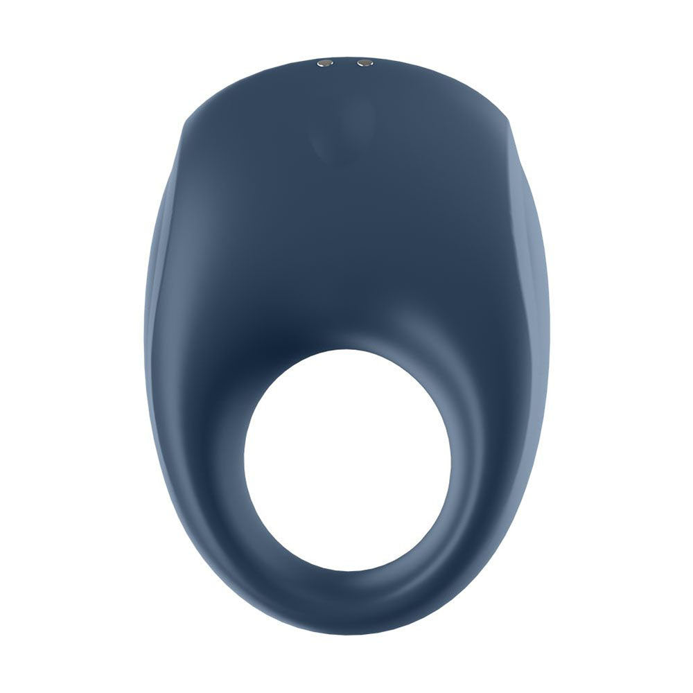 Anillo para el pene Strong One azul con aplicación Satisfyer habilitada