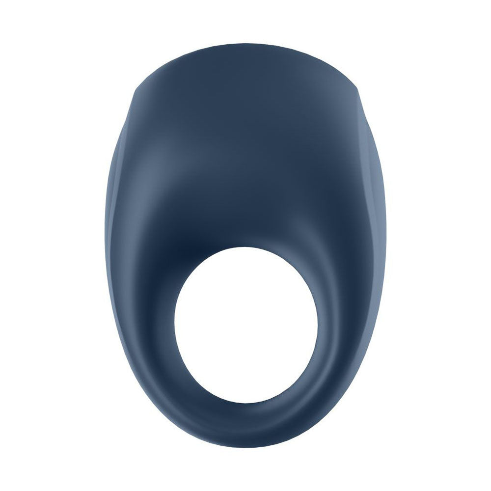 Anillo para el pene Strong One azul con aplicación Satisfyer habilitada