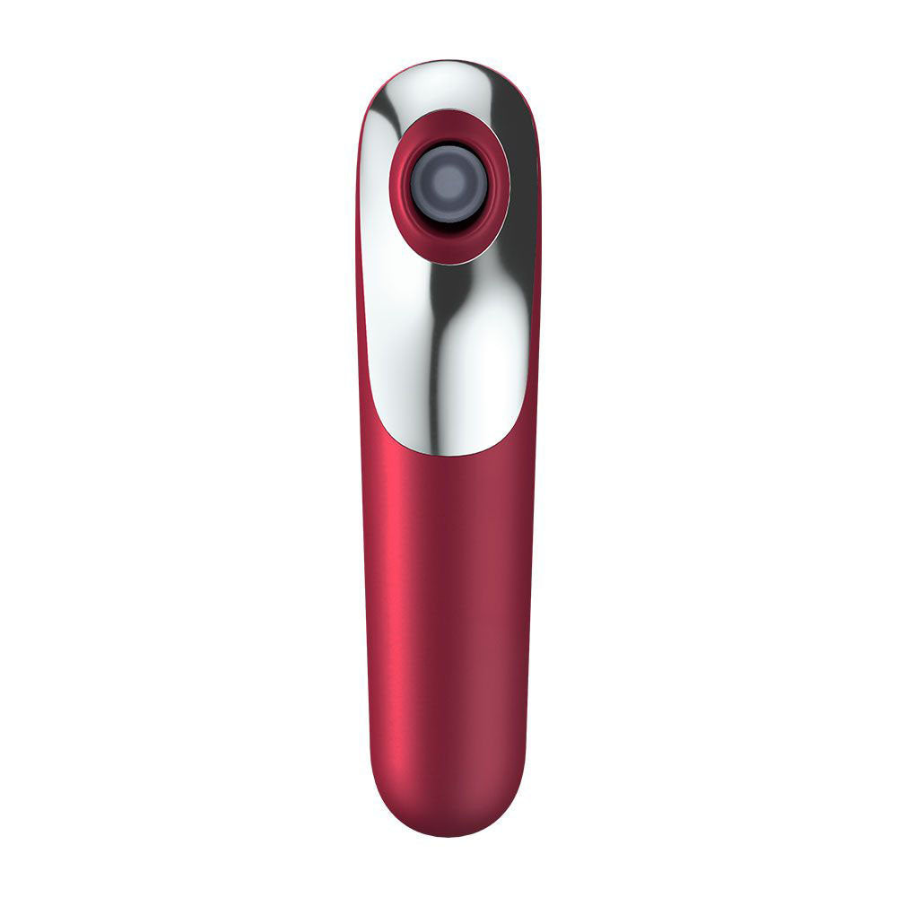 Masajeador de clítoris Dual Love rojo con aplicación Satisfyer