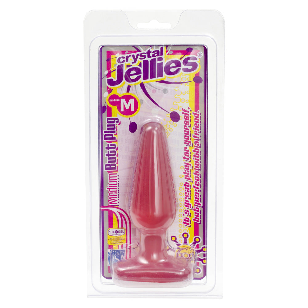 Tapón anal mediano Crystal Jellies rosa
