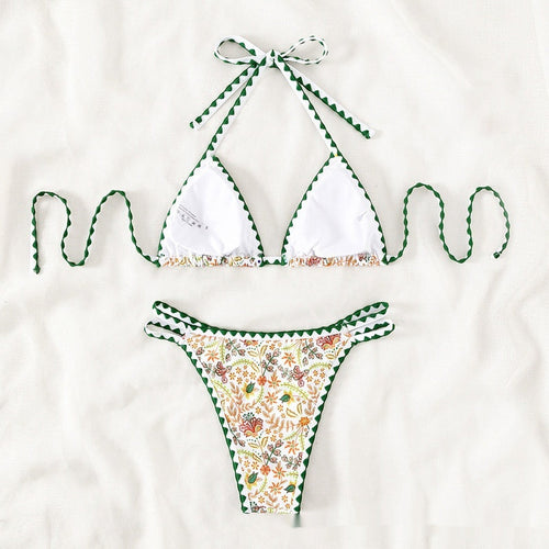 Bikini Sexy Halter Printed Swimsuit For Women
