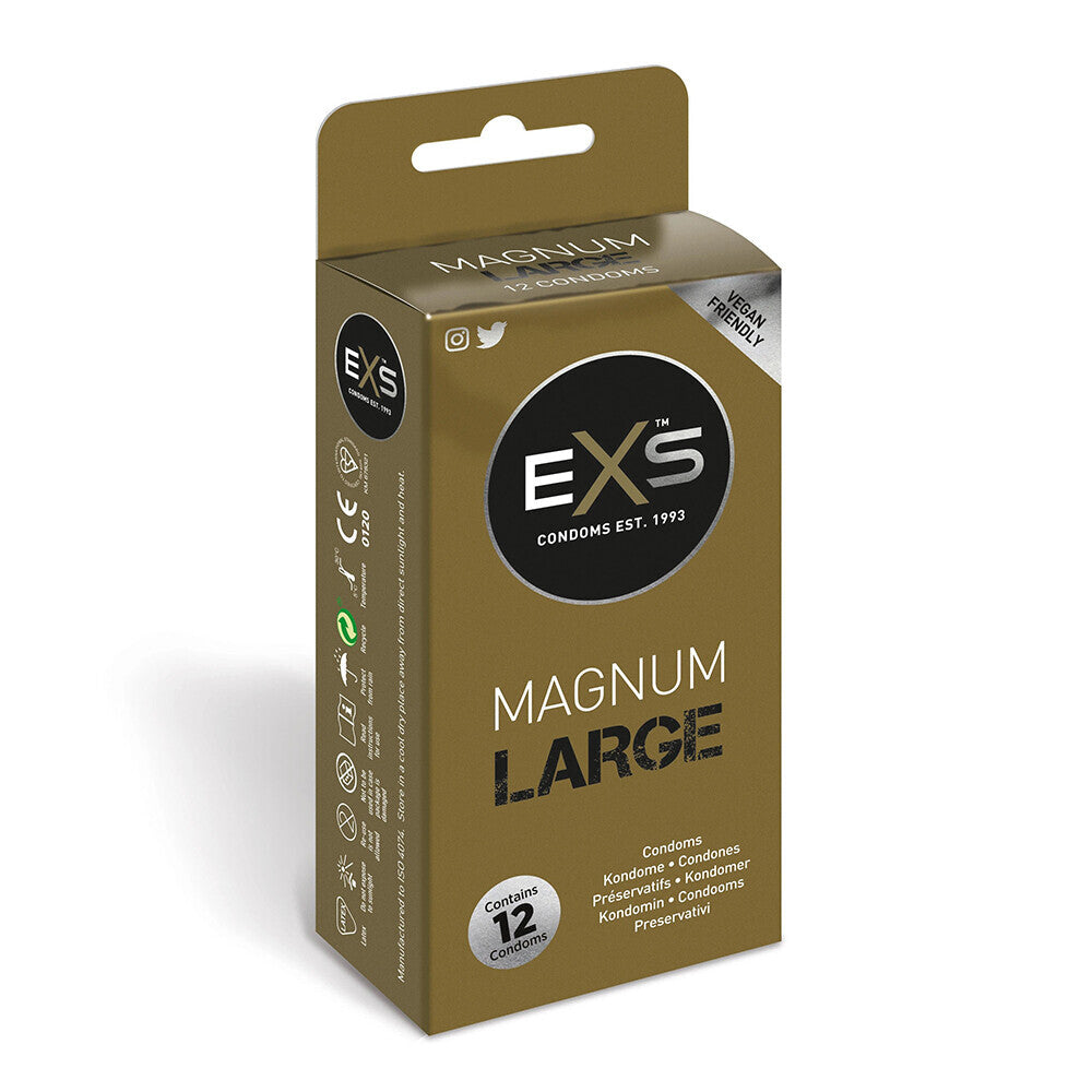 Condones grandes EXS Magnum (paquete de 12)