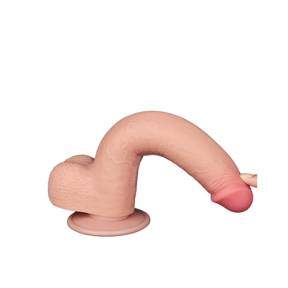 Consolador deslizante Lovetoy de piel flexible de 23 cm