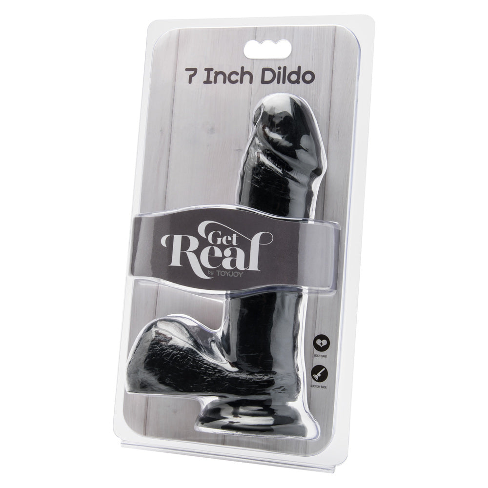 ToyJoy - Pene realista de 18 cm con bolas, color negro