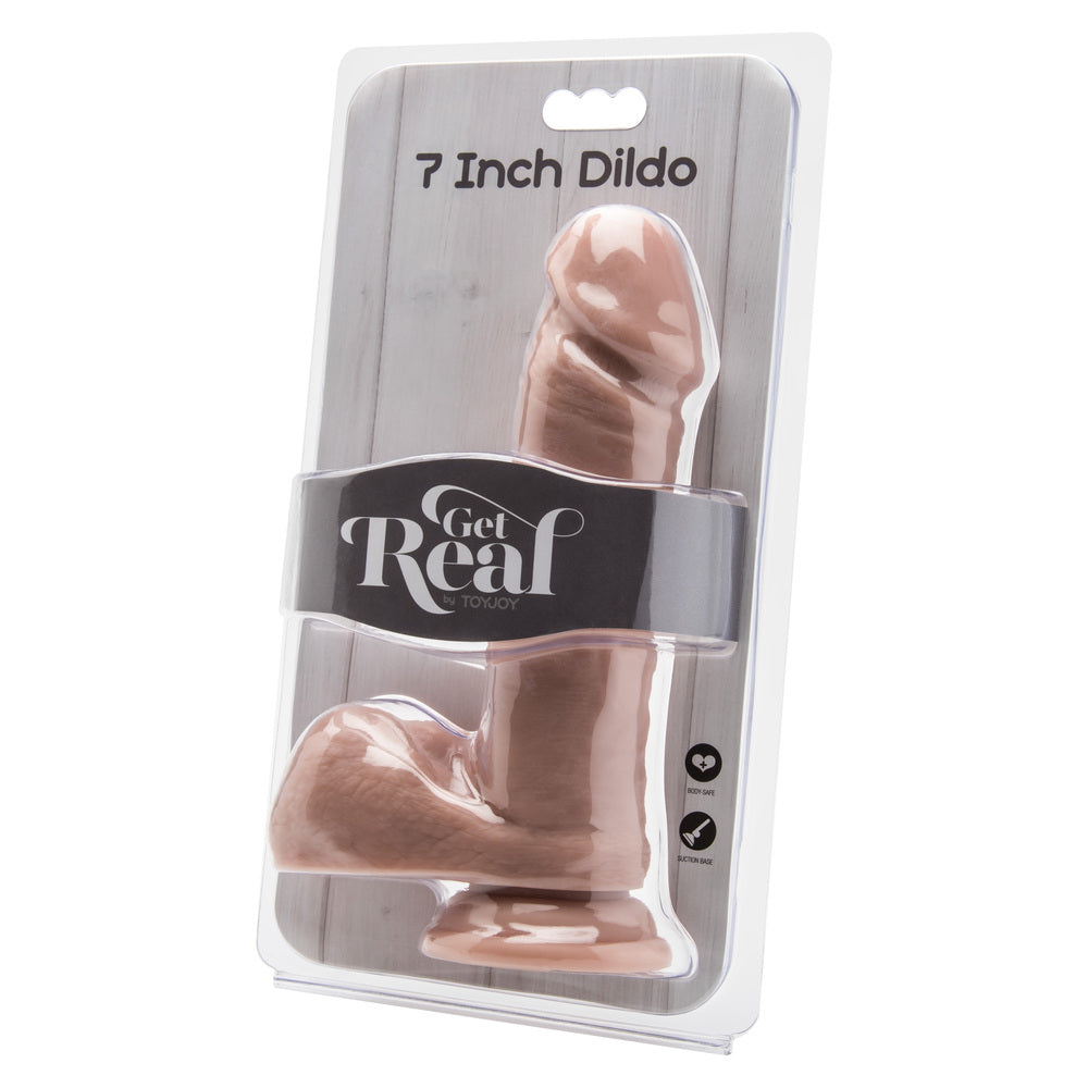 ToyJoy - Pene realista de 18 cm con testículos, color rosa carne