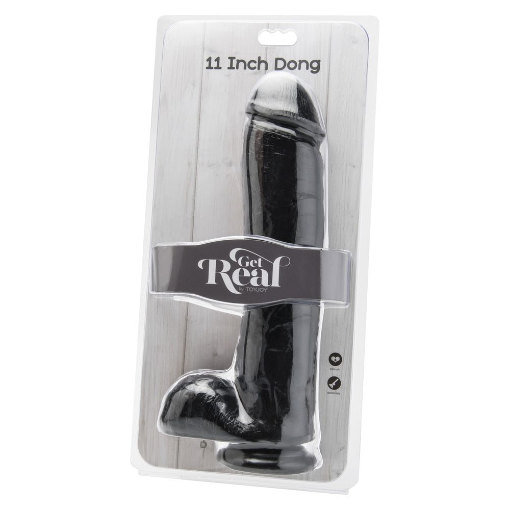 ToyJoy Get Real - Pene de 28 cm con bolas, color negro