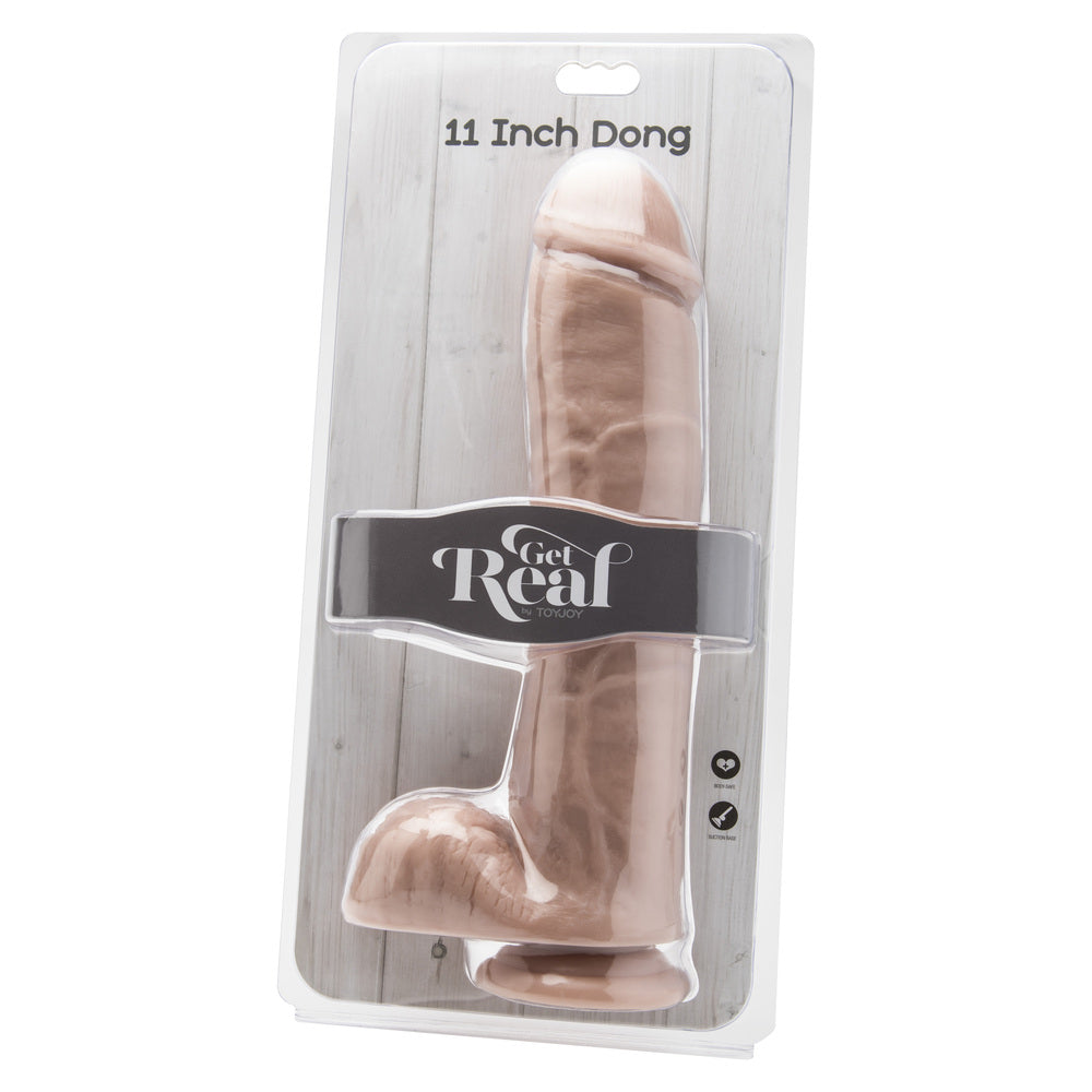 ToyJoy Get Real - Pene de 28 cm con testículos, color rosa carne