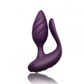 Vibrador para parejas con control remoto Rocks Off Cocktail, color morado