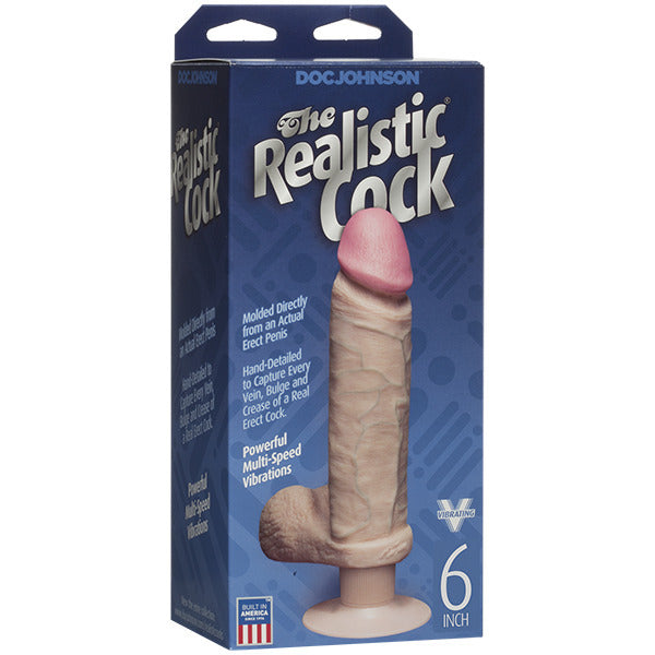 Consolador vibrador realista de 15 cm, color rosa carne