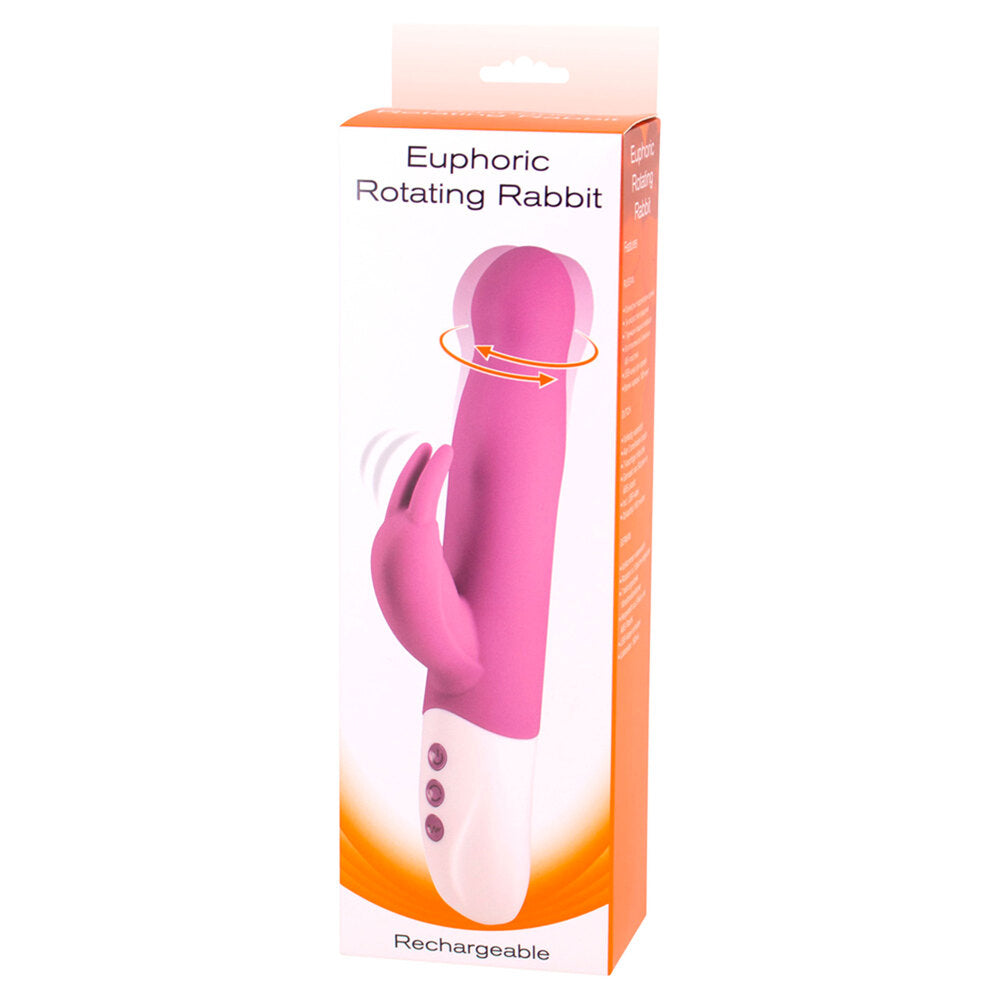 Vibrador de conejo giratorio eufórico recargable
