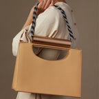 Metal bracelet shoulder bag