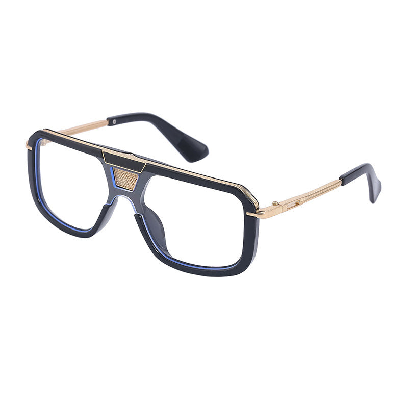 Retro Square Sun Men's European And American Large Frame Sunglasses Women