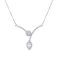 Micro Inlaid Zircon Water Drop V-shaped Necklace Niche High Sense
