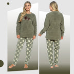 Daisy Dreamer Womens Highland Cow Print Cotton Jersey Pyjama Set Long Sleeve Lounge Wear