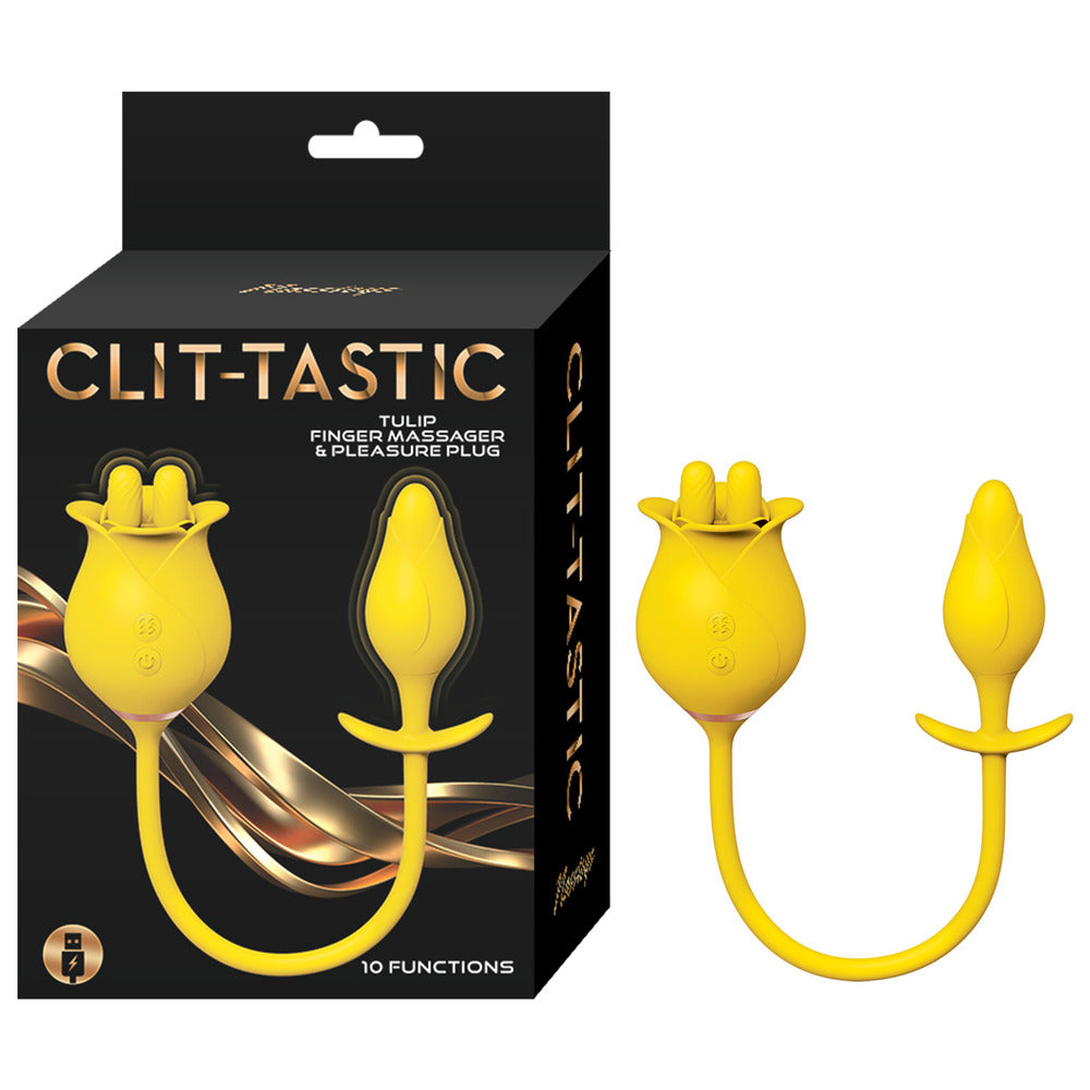Masajeador de dedos ClitTastic Tulip, juego de tapón de placer