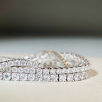 Sterling Silver Tennis Chain Moissanite Necklace Moissanite Braceletunisex Design