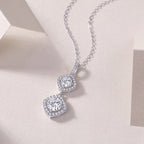 Snow Field Fairyland - A Fashionable And Light Luxury Jewelry Pendant Necklace Set With Top-quality Moissanite, S925 Silver Plated Platinum