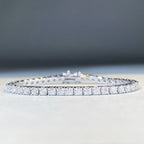 Sterling Silver Tennis Chain Moissanite Necklace Moissanite Braceletunisex Design
