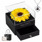 Amazon Sunflower Simulation Flower Flower Ornaments Necklace Mother's Day Valentine's Day Christmas Gift