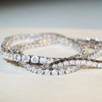 Sterling Silver Tennis Chain Moissanite Necklace Moissanite Braceletunisex Design