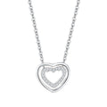 S925 Sterling Silver Heart To Heart Pendant Necklace