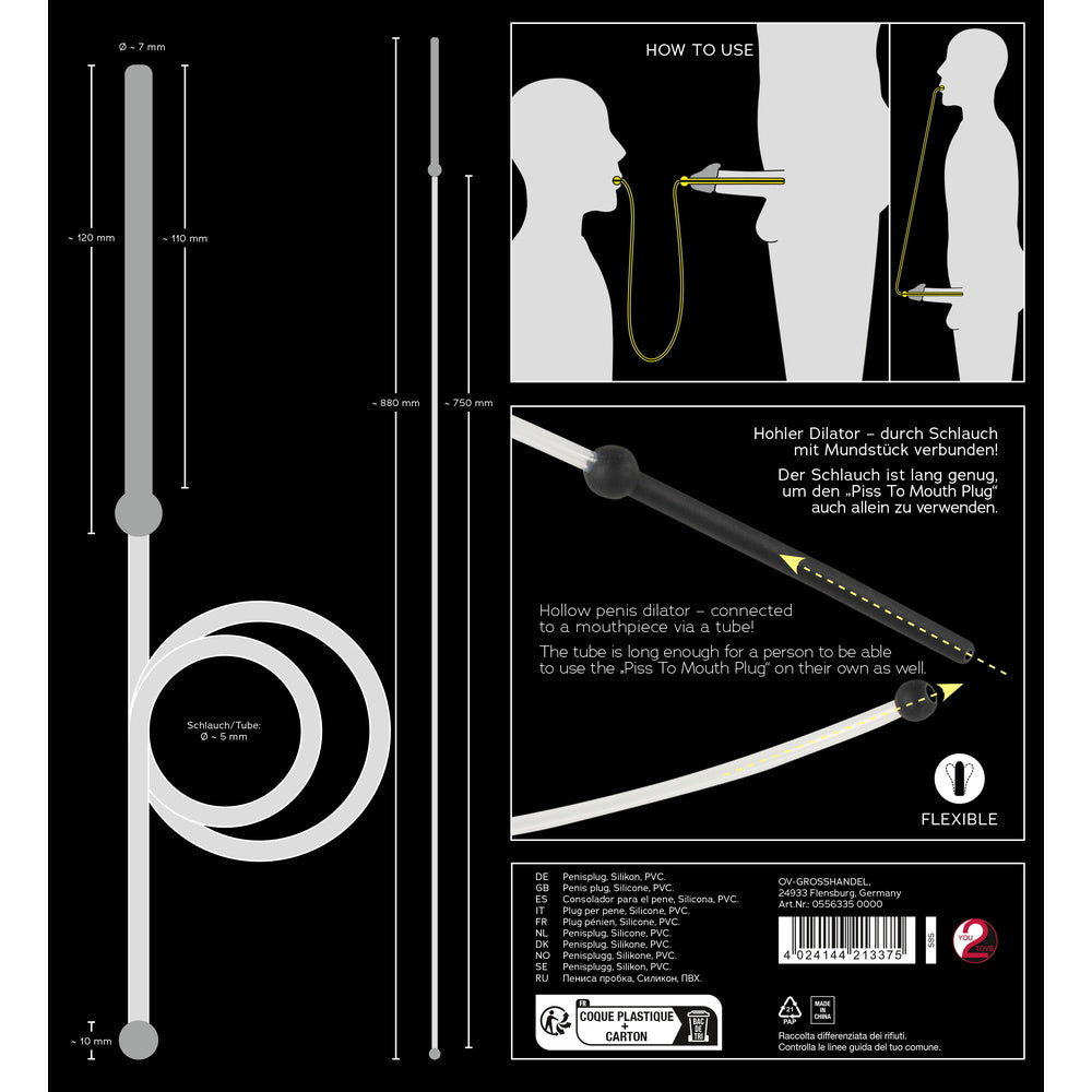 Dilatador de orina en la boca