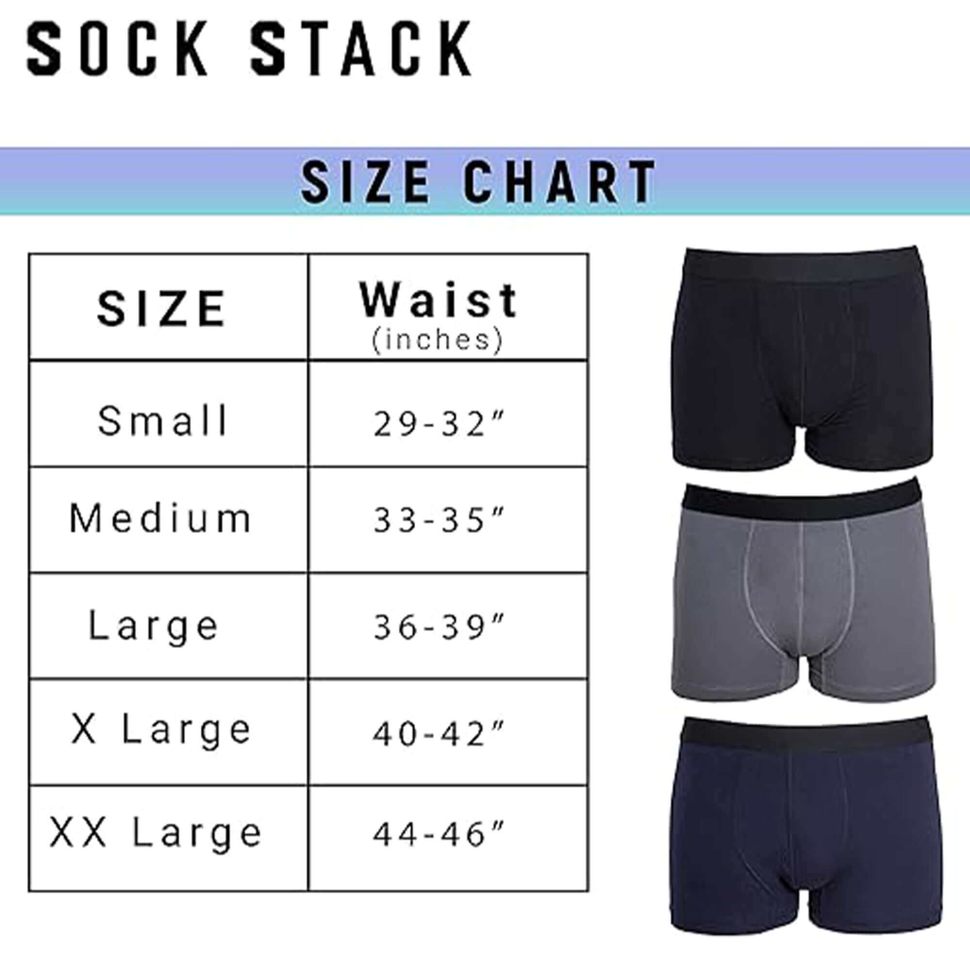 Sock Stack MB04 6 Pack Assorted Cotton Stretch Boxer Shorts for Men Black Navy Grey Cotton Rich Soft Waistband Comfort