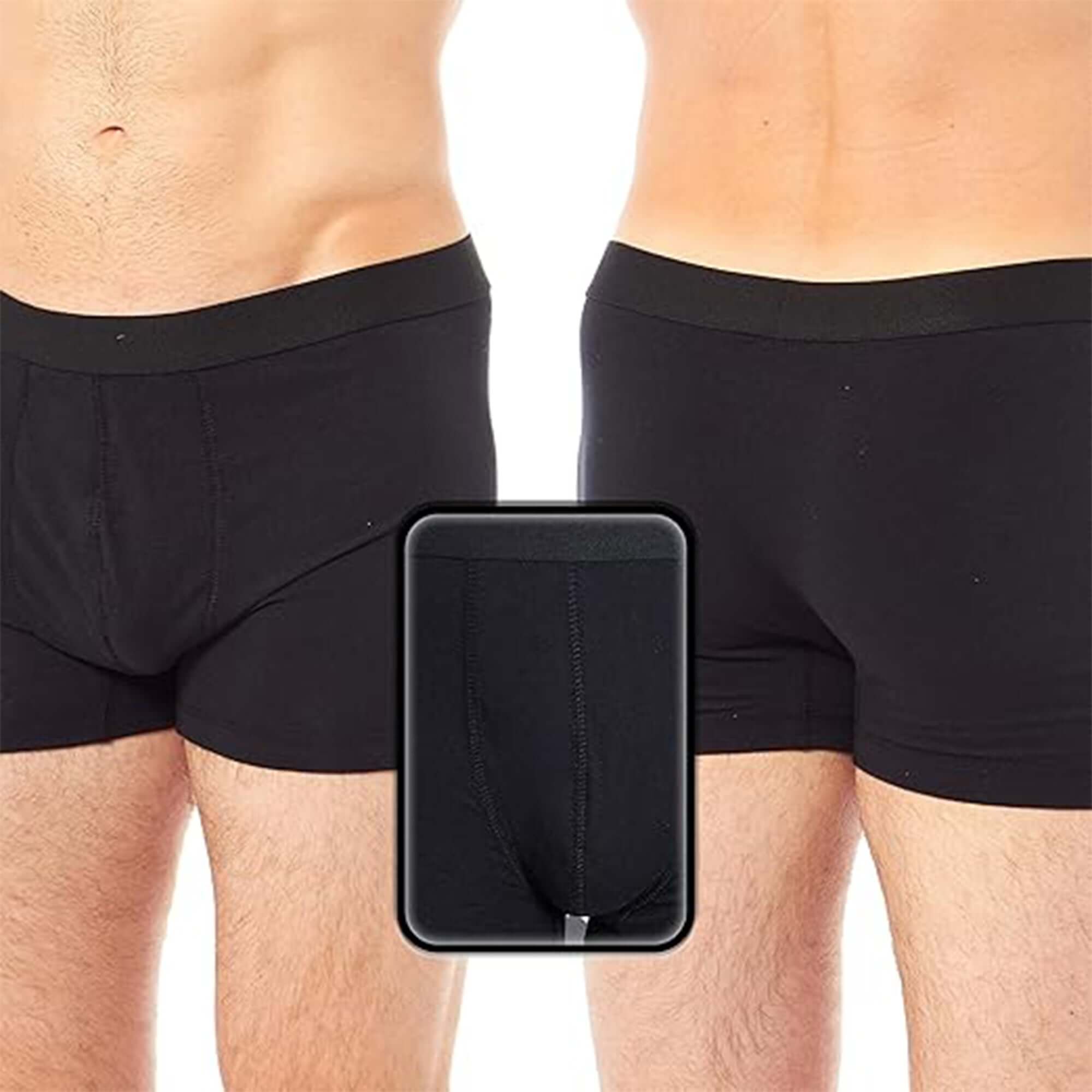 Sock Stack MB03 Black Cotton Stretch Boxer Shorts Pack Of 6 For Men Comfort Fit Soft Waistband Everyday Cotton Rich