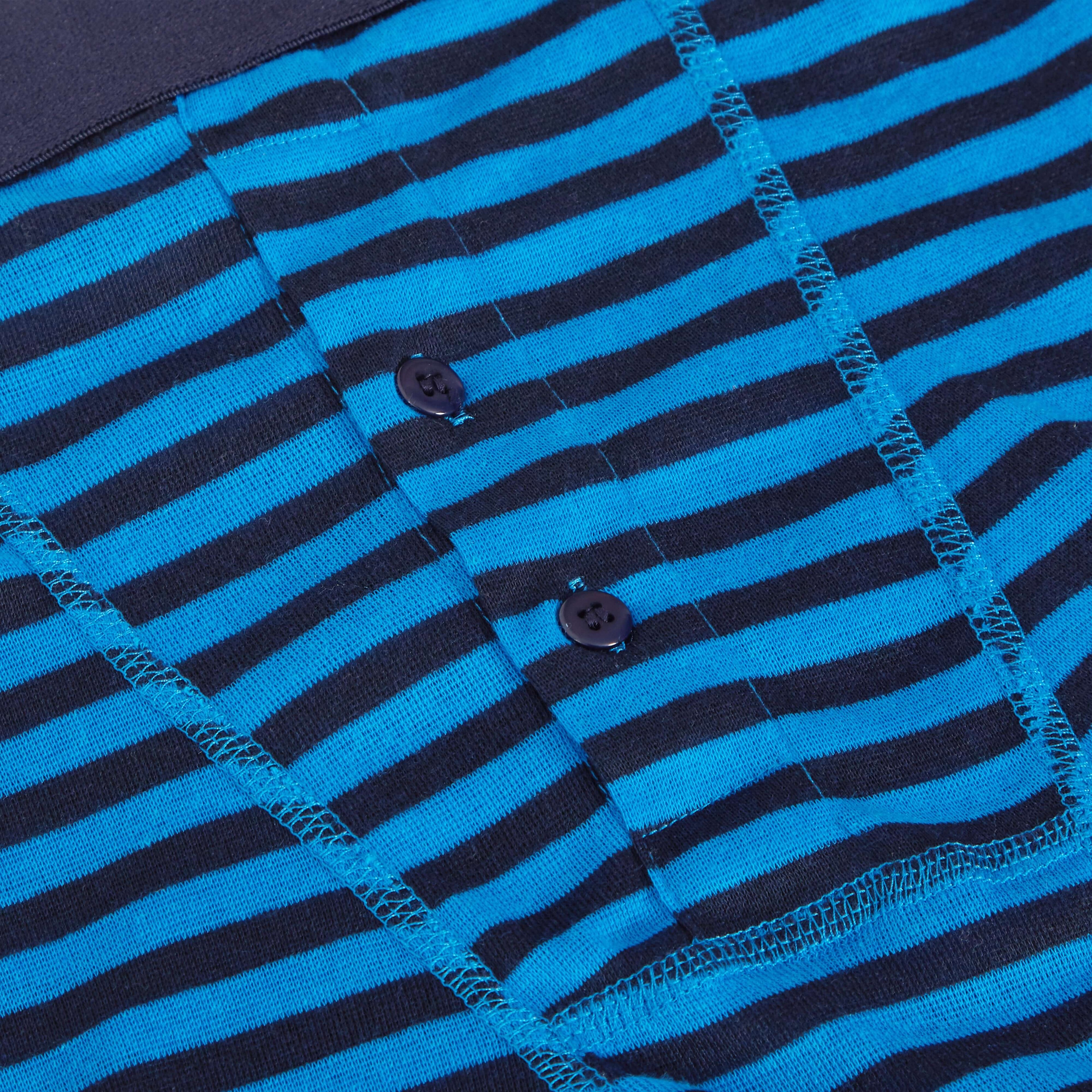 Sock Stack 6 Pack Mens Blue Navy Stripe Cotton Stretch Boxer Shorts Breathable Everyday Cotton Rich Multipack
