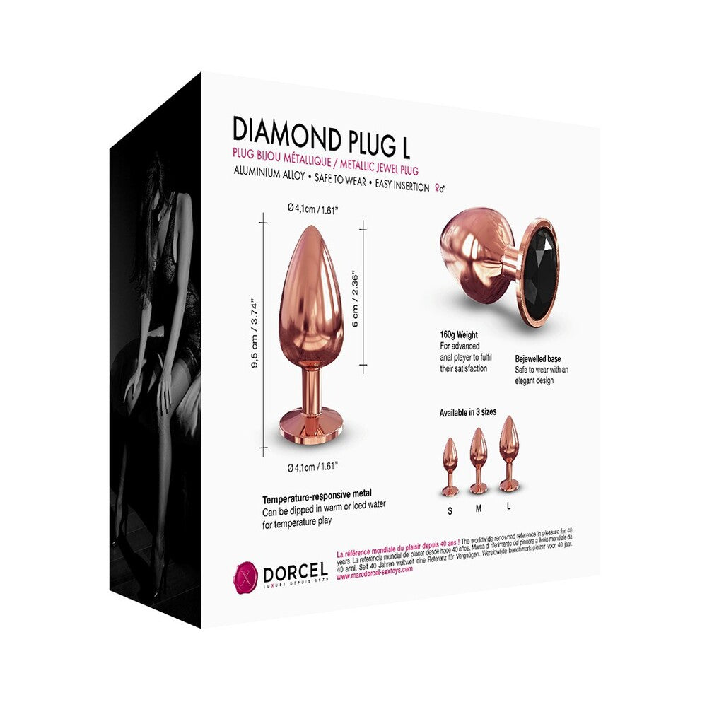 Tapón anal Dorcel Diamond en oro rosa grande