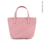 Portable Shoulder Crossbody Large Capacity Woven Bag Tote Bag