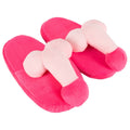 Pantuflas rosas con forma de pene