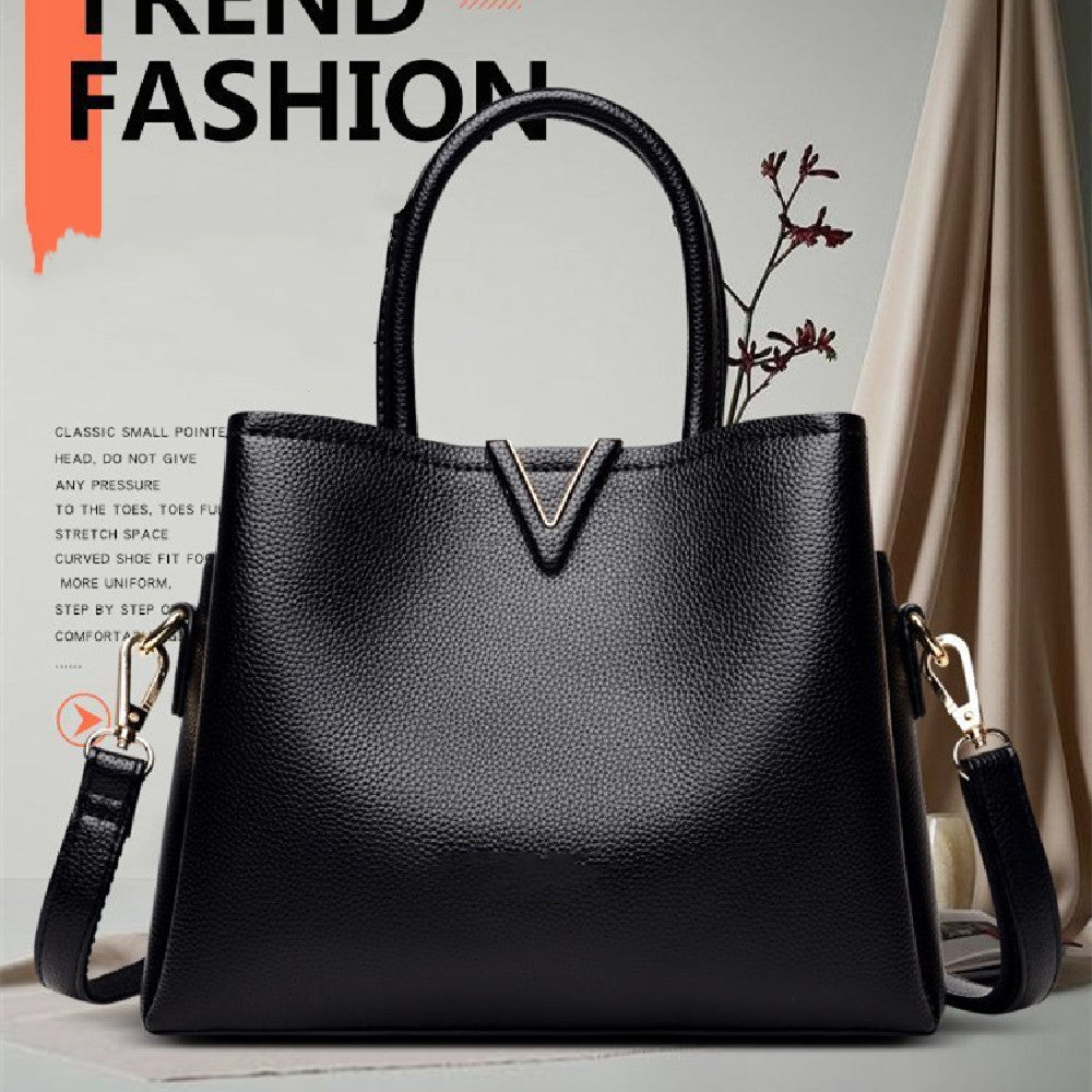 Women's Large Leather Tote Bag | 3 Compartment Work Bag
