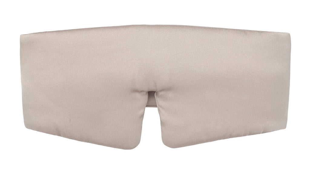 Soft Beige Silk Eye Mask