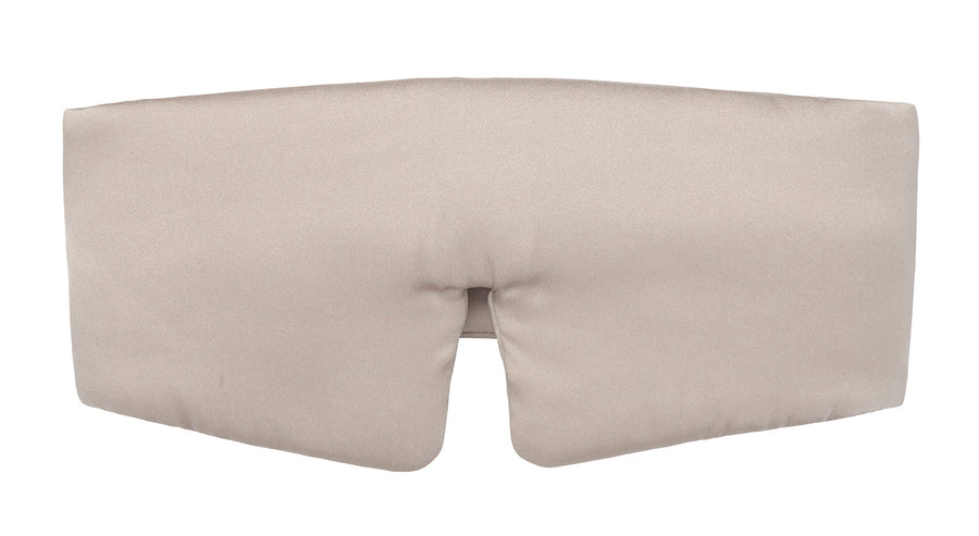 Soft Beige Silk Eye Mask