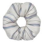 Oversized Striped Silk Scrunchie