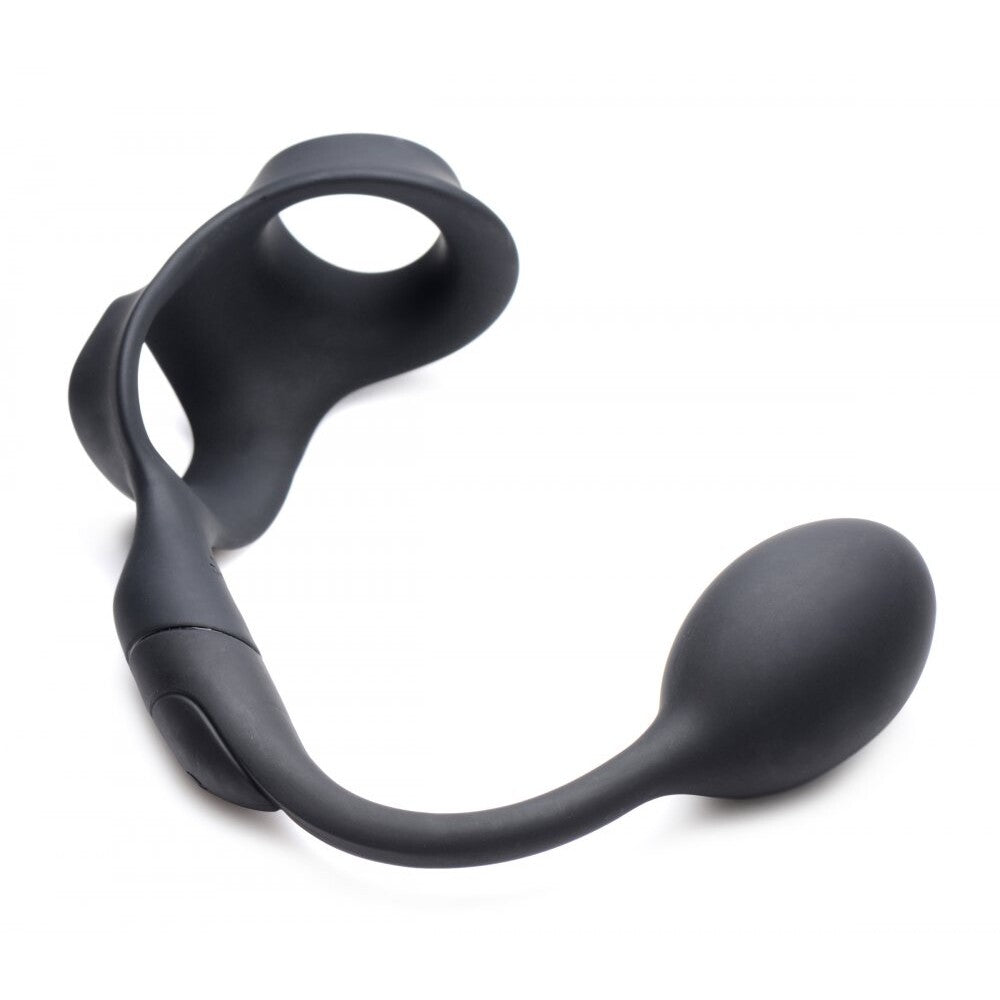 Anillo para pene y testículos XR Alpha Pro 10X P Bomb con tapón anal