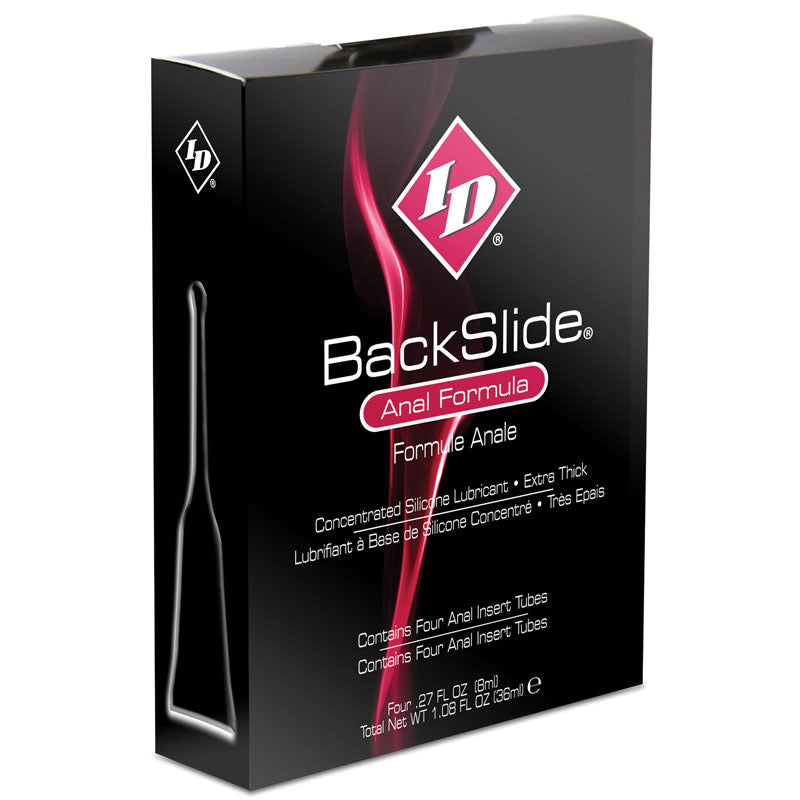 Tubos de inserción de lubricante anal ID BackSlide (4 x 8 ml)
