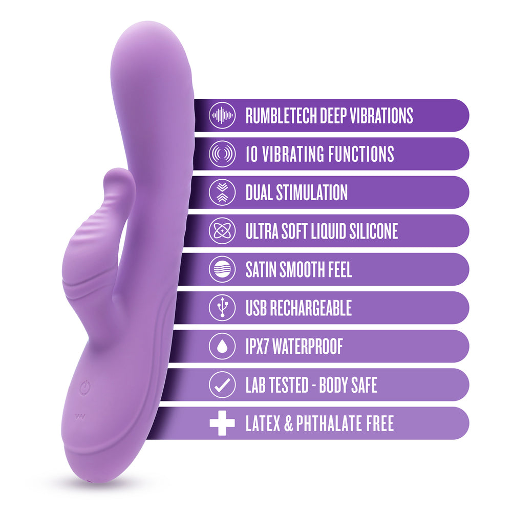 Vibrador potente con doble estimulación Blush Evelyn