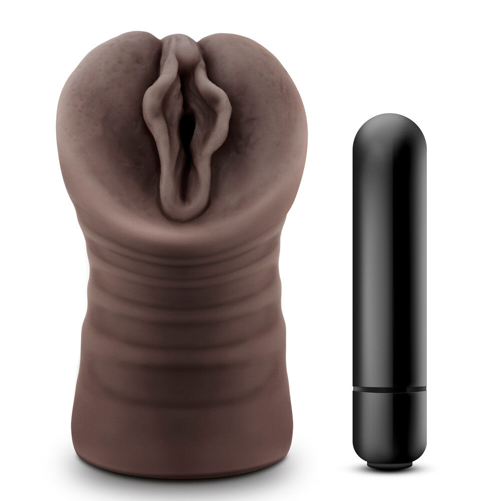 Masturbador vibrador de vagina Alexis de chocolate caliente