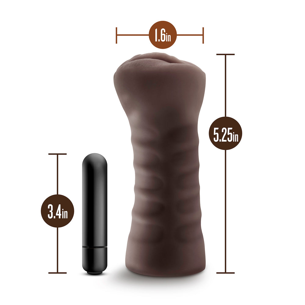 Masturbador vibrador de vagina Alexis de chocolate caliente