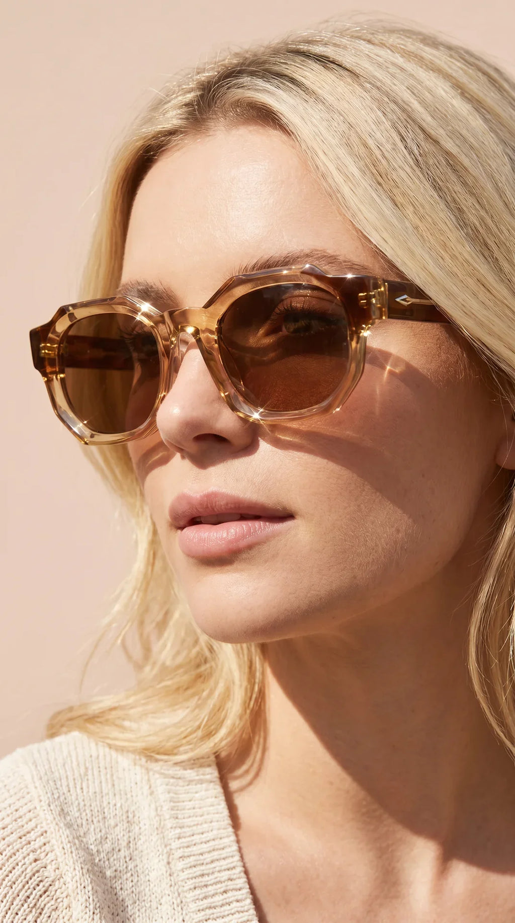 Unisex Sculptured Acrylic Sunglasses