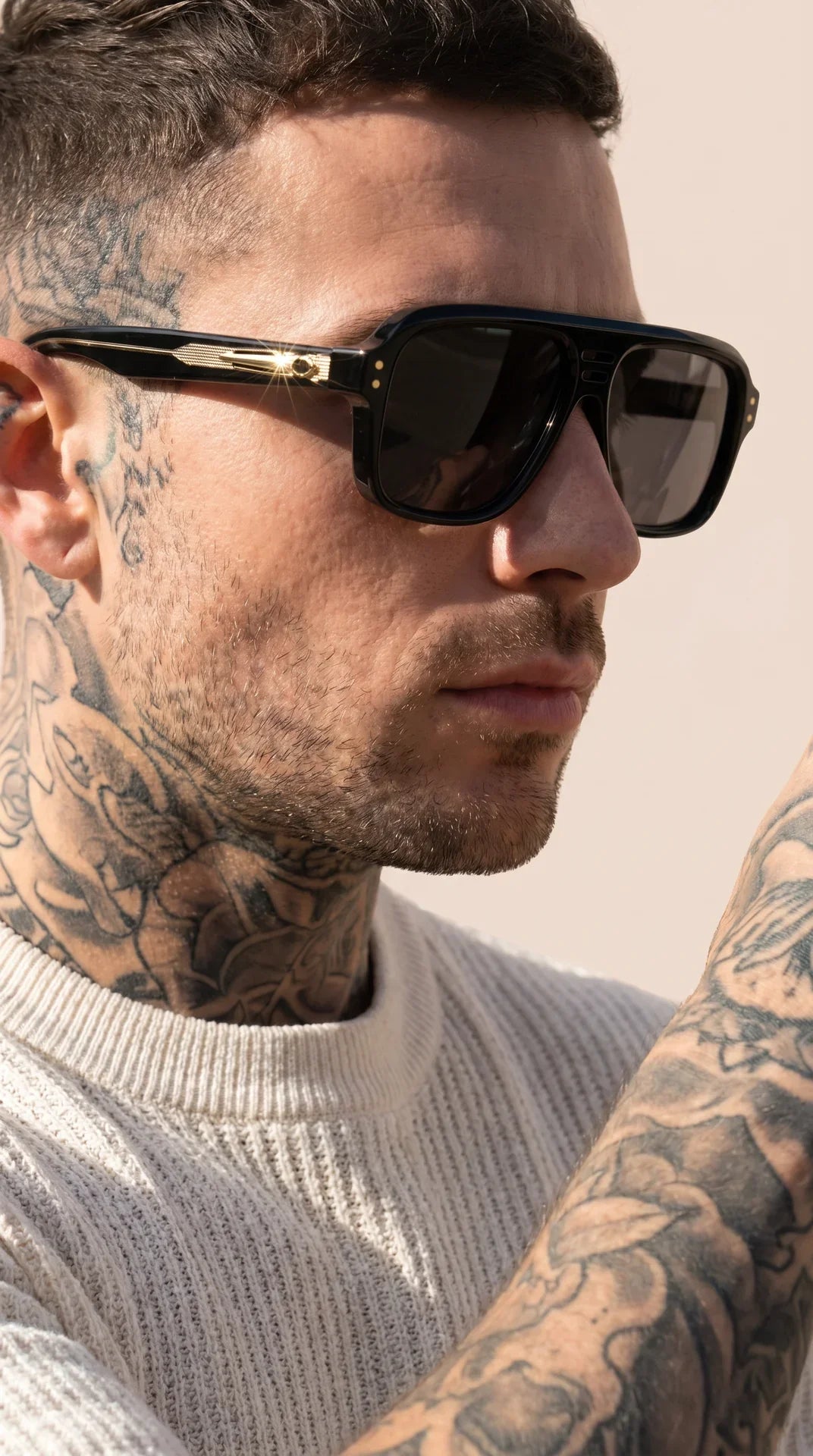 Unisex Aviator Acrylic Sunglasses