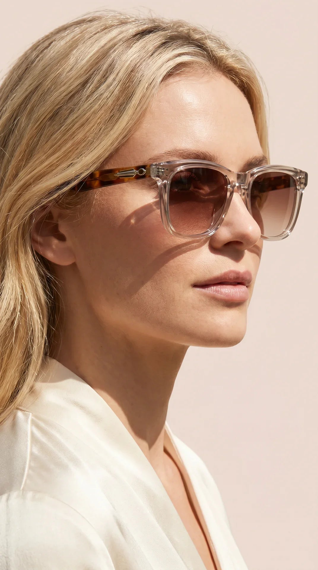 Unisex Rectangular Acrylic Frame Sunglasses